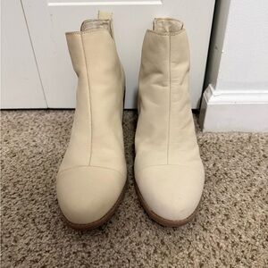 Toms Cream Ankle Booties